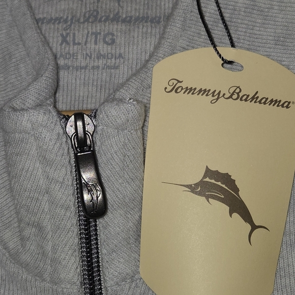 New Tommy Bahama Mens Xl Gray Zip-Up Vest - Picture 10 of 13